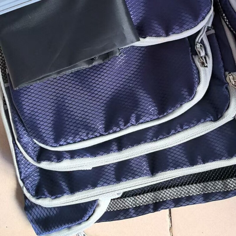 亚马逊便携旅行网布防水收纳六件套装大容量衣物收纳袋可压缩扩容|undefined