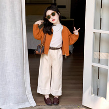 女童套装2025秋冬季新款中小童2-7岁韩版毛衣外套儿童外穿长裤潮