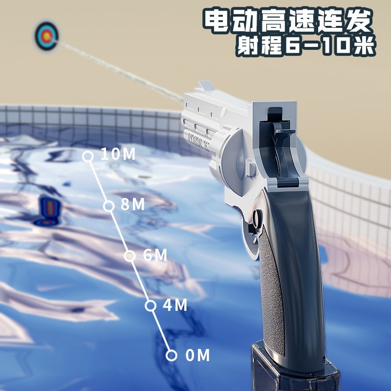 Nuevo revólver transfronterizo pistola de agua continuo eléctrico al aire libre Glock jugando en la playa pistola de agua pistola de agua para niños juguete