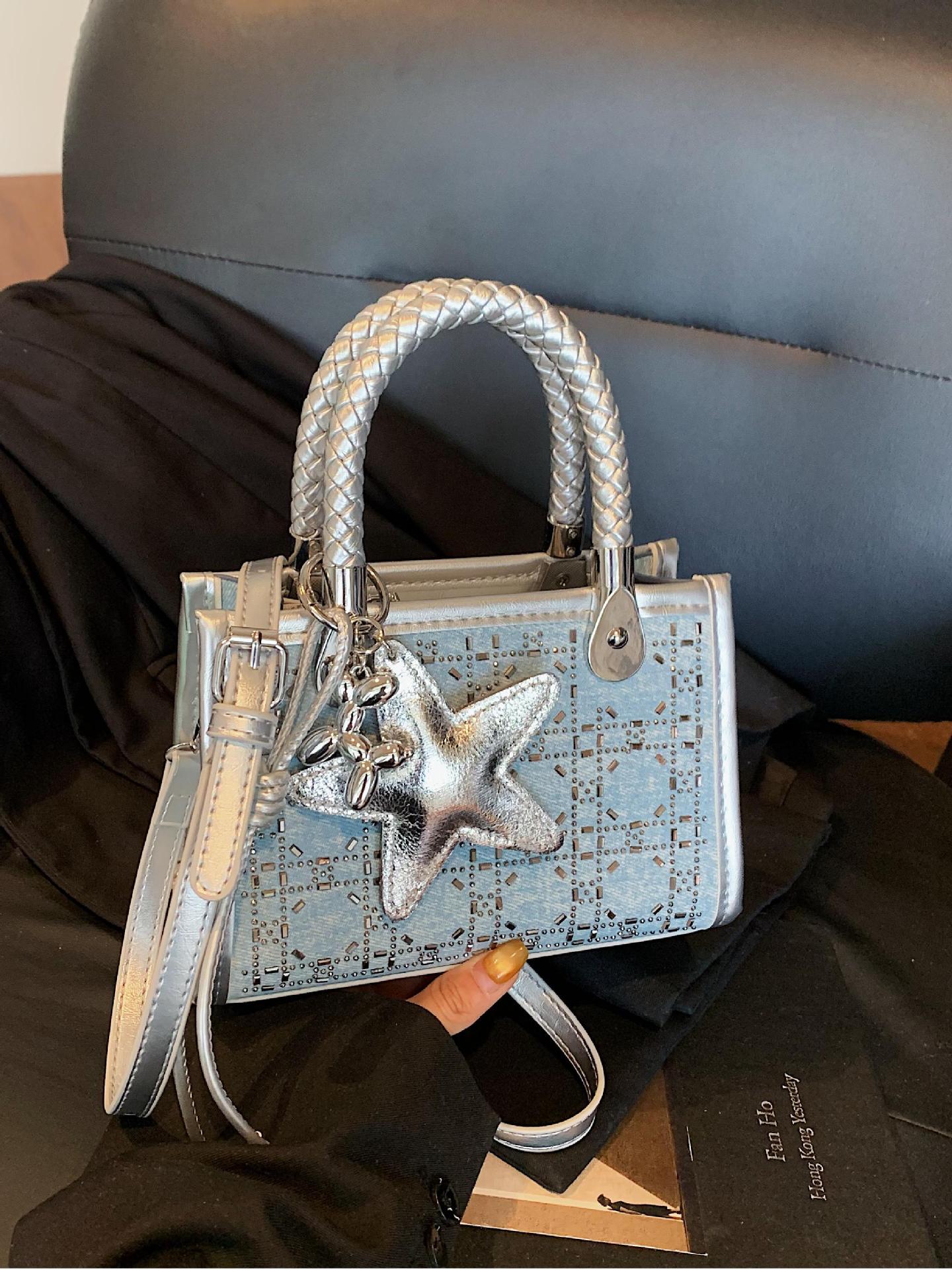 Tendencia extranjera bolso de mano para mujeres 2025 nuevo popular bolso de hombro universal de alto nivel bolso de diamante