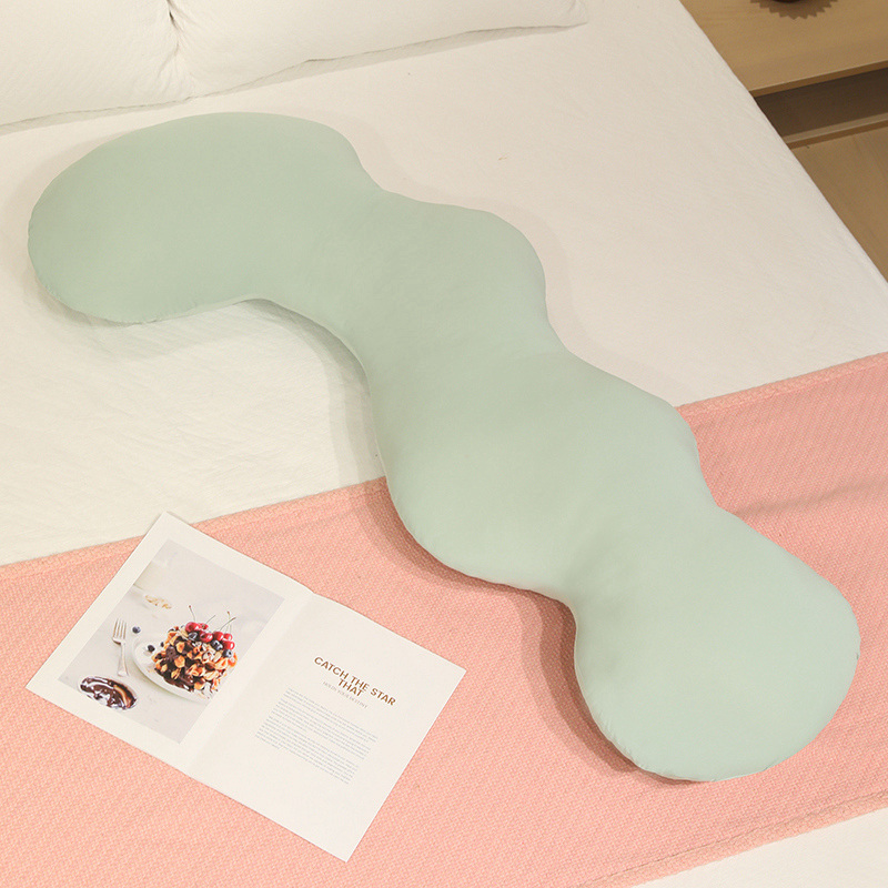 Verano frío ondulado almohada de barra larga para niñas y niños cama lateral almohada de pierna muñeca grande desmontable y lavable