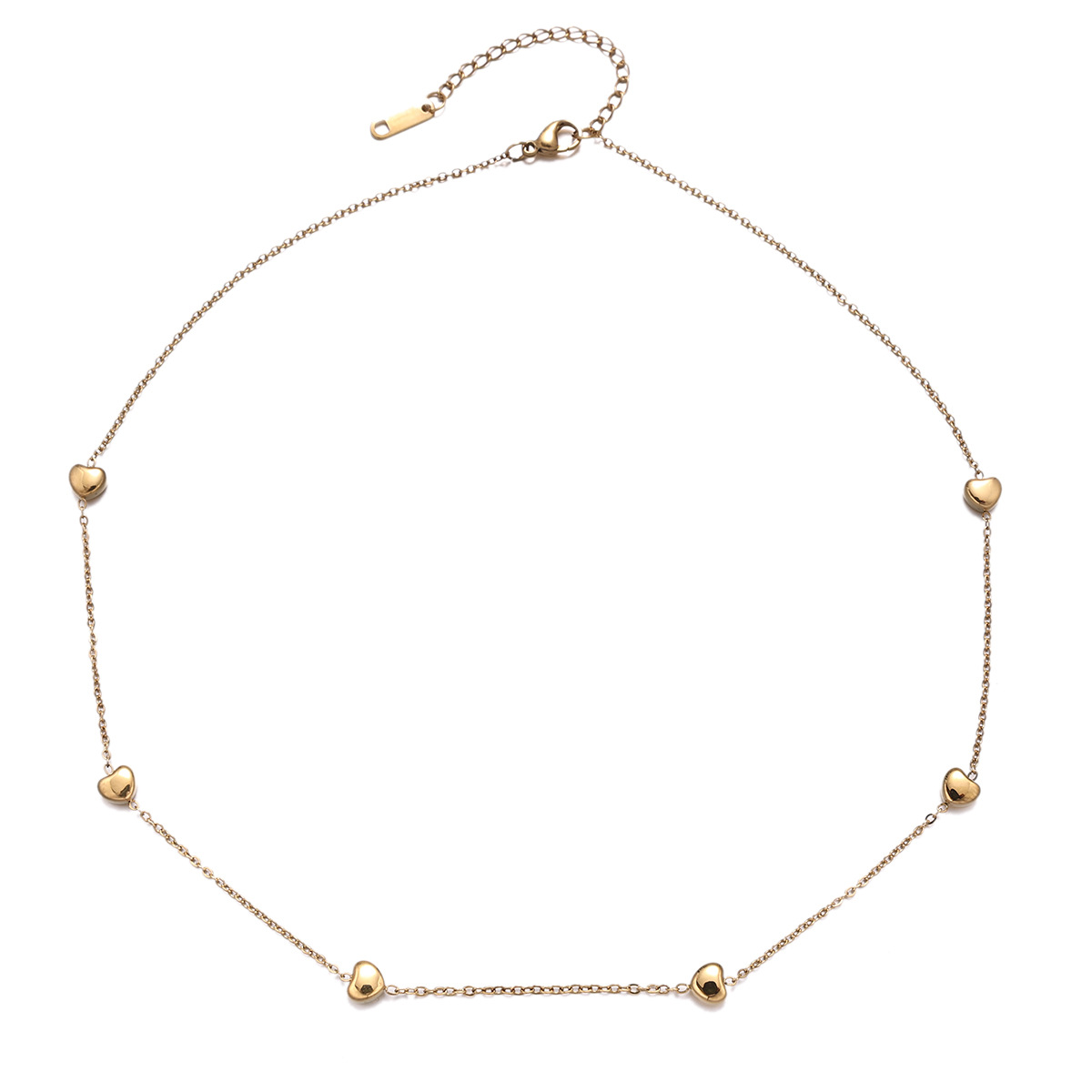TENA Europa y América collar de acero inoxidable lujo ligero nicho moda amor conjunto de joyas de mano zircon incrustado venta caliente transfronteriza