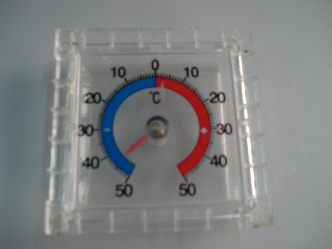 室内外 塑料 双金 寒暑表养殖表温度计指针式透明塑料