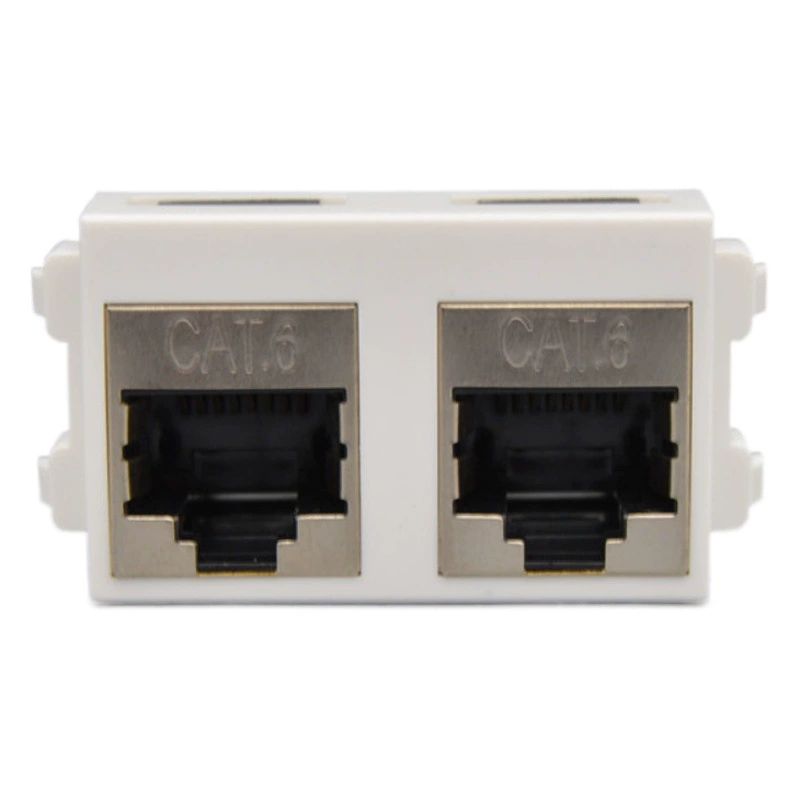 128-тип Экранированный модуль панели порта сети компьютера гигабита гнезда кабеля сети двухпортового компьютера гигабита гнезда кабеля сети