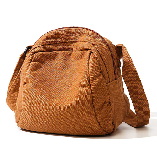 Retro small square bag crossbody canvas bag pure cotton washed cloth bag commuter student class bag simple cloth bag shoulder bag