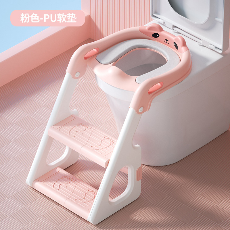 Inodoro para niños, tipo escalera, niño, niña, bebé, inodoro, asiento, asiento, escalera plegable, taburete auxiliar, inodoro