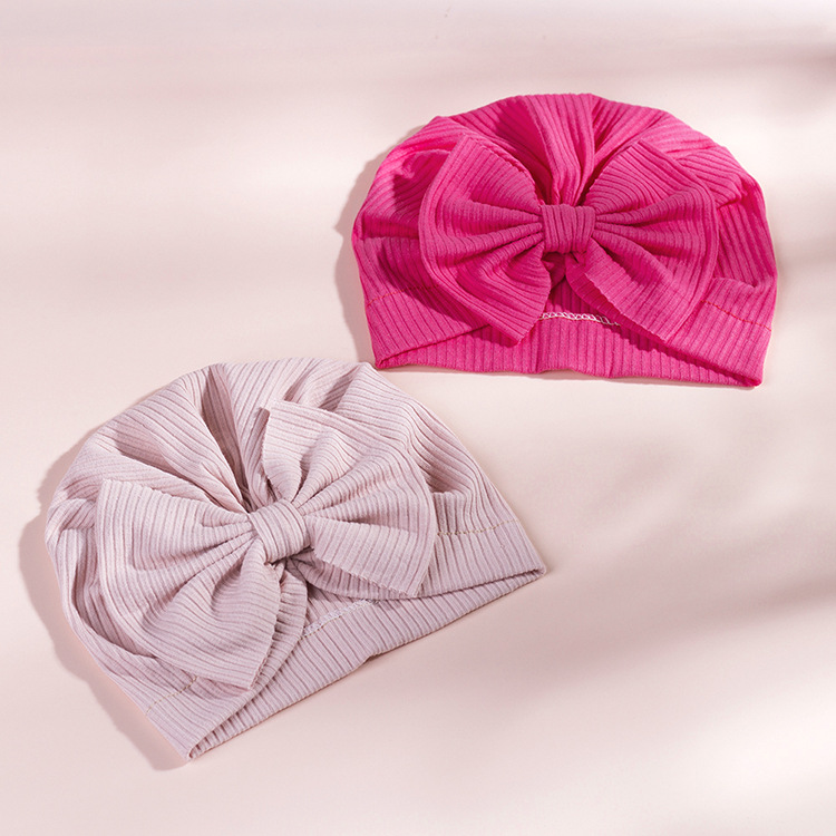 Children's Simple Cotton Bowknot Hat display picture 14