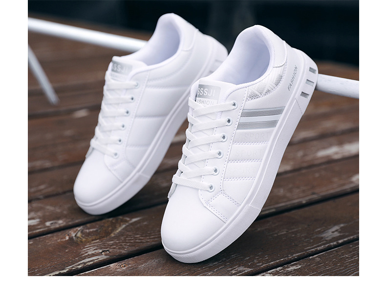 P Men S Shoes Fall New Youth White Trendy Sneakers Popular Versatile Casual Leather Sports_voghion.com