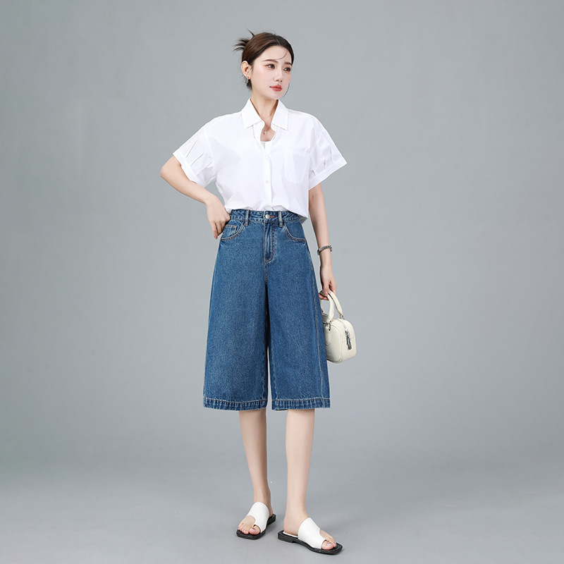 Coolmeipai Summer New Style Women's Fashion Non-Elastic Comfortable Casual Denim Trendy Fashion Ice Shorts for Women