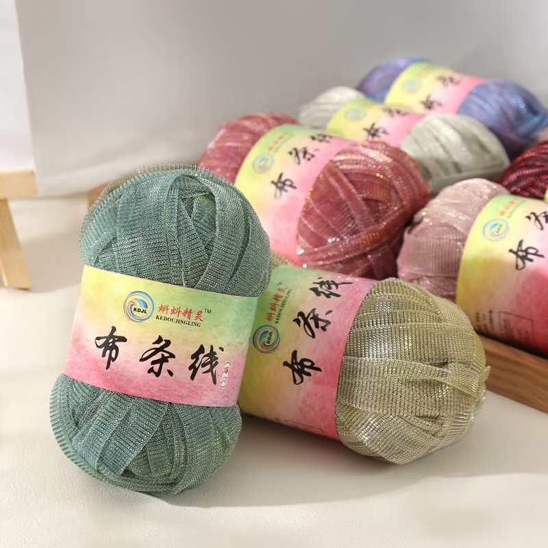 Flash cloth yarn cloth manufacturers wholesale crochet sandals and slippers sun hat wool hand-woven material bag Flash cloth yarn cloth manufacturers wholesale crochet sandals and slippers sun hat wool hand-woven material bag