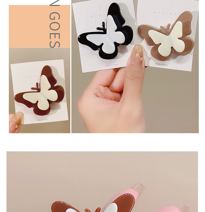 Cute Butterfly Resin Three-dimensional Hair Clip 1 Piece display picture 3