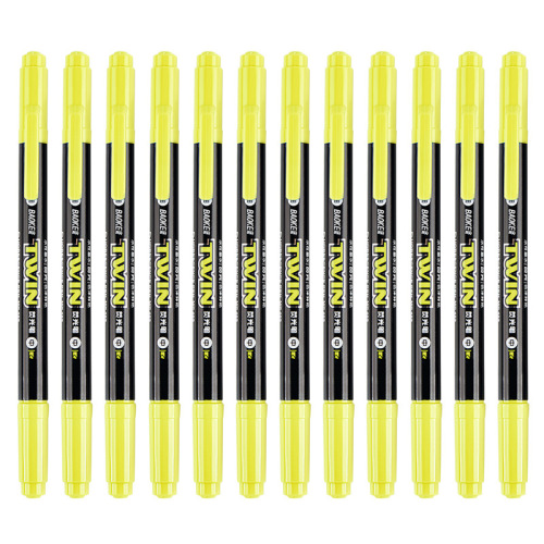 Baoke highlighter mp492 advertising highlighter student double-headed color highlighter 6 colors colorful strokes