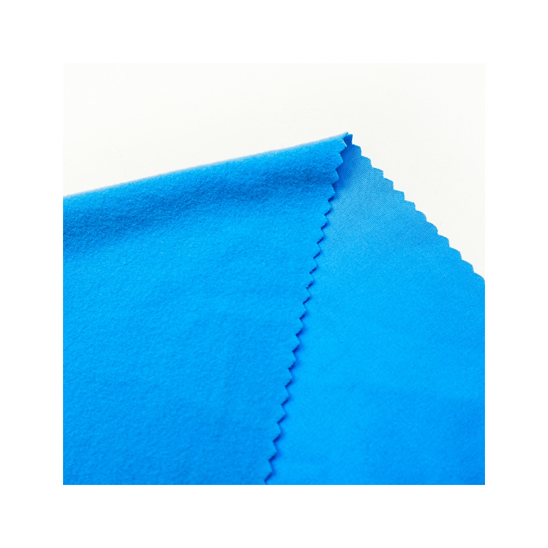 Tela de abrigo elástica 180g poliamonio calentamiento ropa interior camiseta de base doble cara tela de lana abrasiva ligera calentamiento