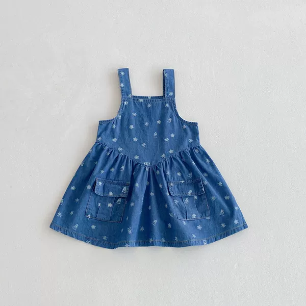 Denim slip dress