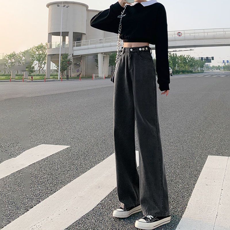 New Style Petite Height-Enhancing Wide-Leg High-Waisted Jeans for Women 2026, Loose Drapey Floor-Length Pants, Stylish and Versatile New Style Petite Height-Enhancing Wide-Leg High-Waisted Jeans for Women 2026, Loose Drapey Floor-Length Pants, Stylish and Versatile
