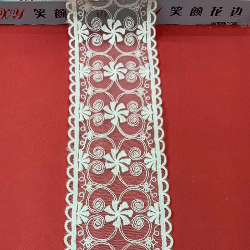 日版双边花边蕾丝辅料刺绣网花宣布对称童装女装服装辅料 宽6厘米