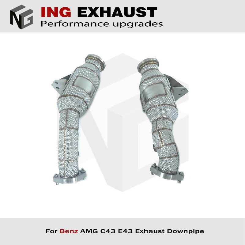 Suitable for Mercedes-Benz C43 E43 E400 2016+ 3.0T W213 AMG stainless steel catalytic noise reduction pipe