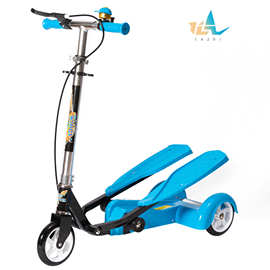 厂家批发 新款儿童滑板车 三轮双翼双踏滑板车 脚踏车 PU轮玩具车