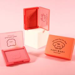 Domestic Hengfang cute bear delicate blush natural nude makeup color single color matte contour rouge eye shadow palette female makeup