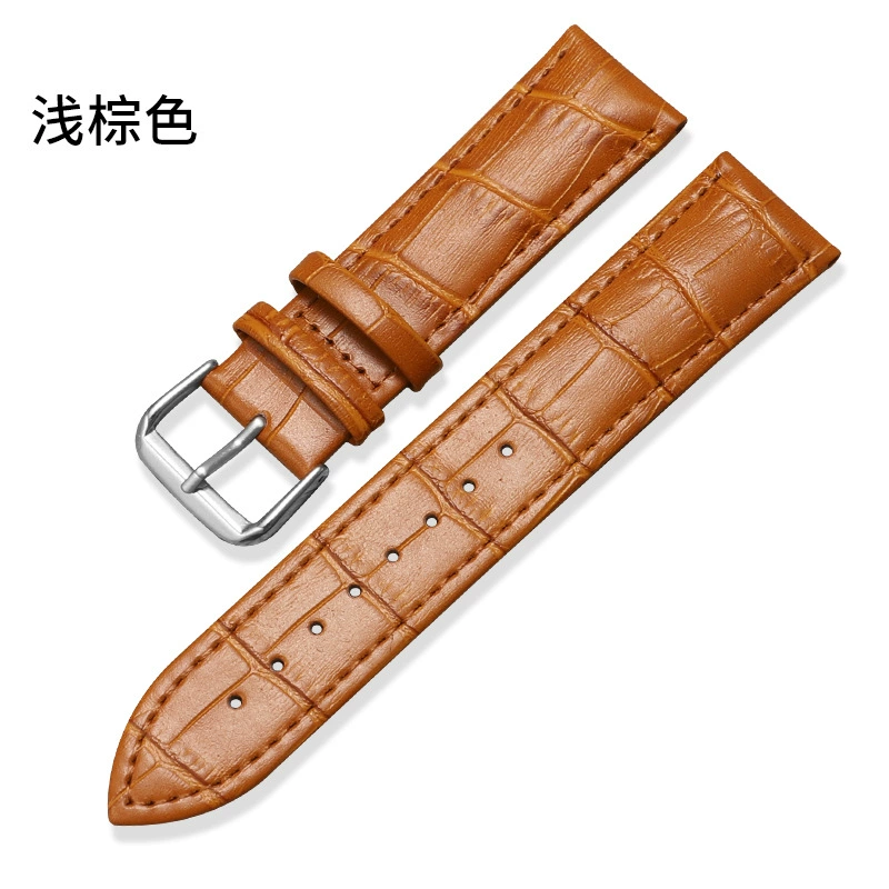Watch Strap (Huawei Samsung Apple) genuine leather, crocodile & bamboo print, 12–24 mm widths