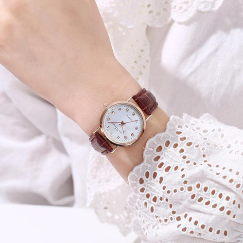 Korean women's watch stylish women's student simple temperament waterproof new Korean style fashion simple rose gold