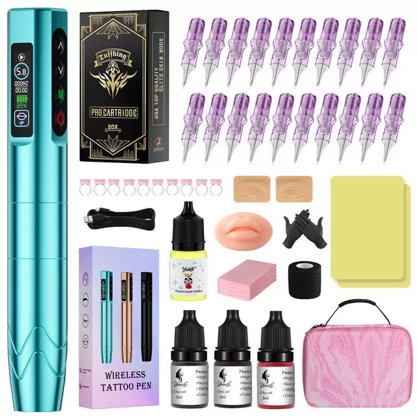 Master Huang Xiaoming Highly Recommends the Battery-Operated Tattoo Machine Set, a Multi-Functional Machine for Eyeliner, Eyebrow, and Hair Tattooing, Direct from the Source