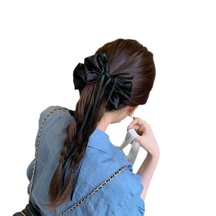Scrunchie fiocco stile balletto color crema accessorio elegante_voghion.com