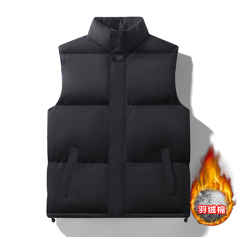 跨境保暖棉服马甲男女同款立领大码冬季百搭加厚棉袄立领背心坎肩|undefined