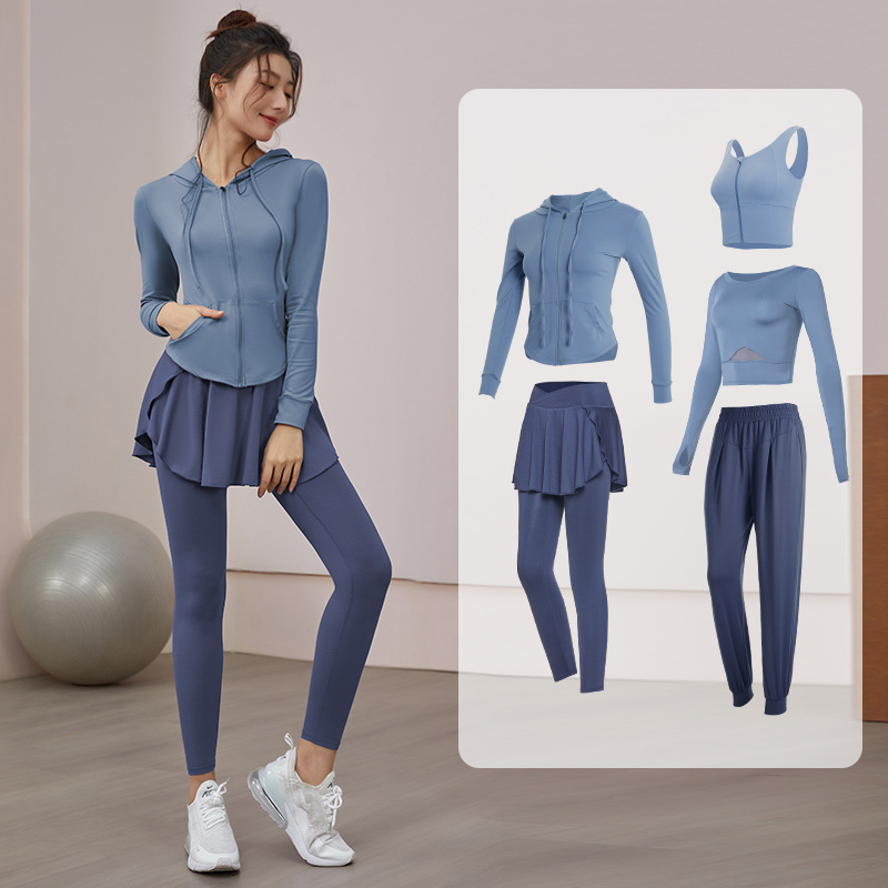 긴 소매 요가 세트 여성의 가을 얼굴 가치 빠른 건조 통기성 훈련 전문 피트니스 아침 달리기 운동복