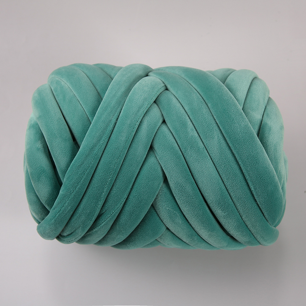 Terciopelo ultra grueso islandés hilo de lana relleno de algodón grueso tejido a mano DIY almohada bolsa línea de choque bebé