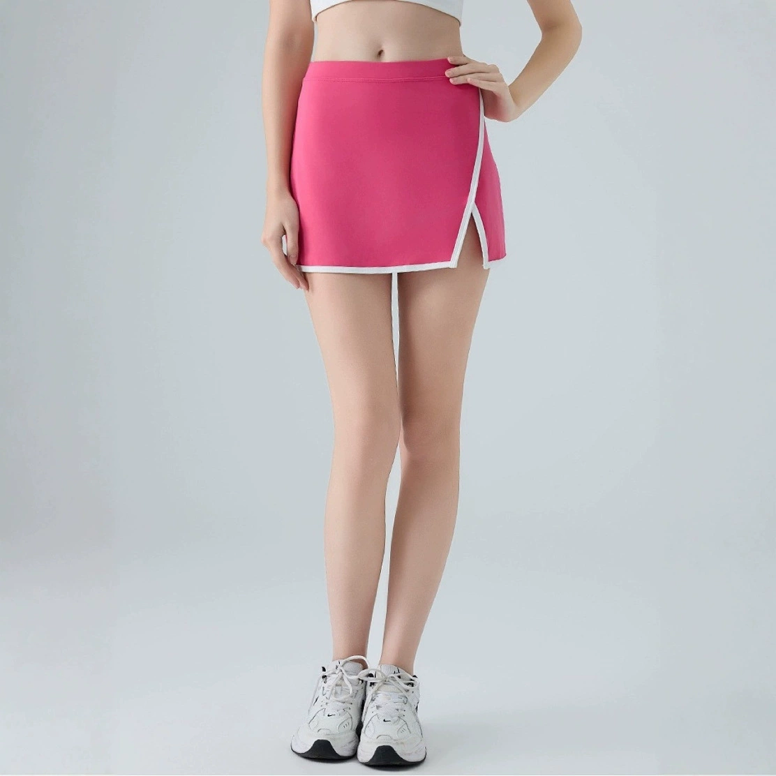 Модные спортивные шорты с логотипом бренда для трансграничной внешней торговли, быстросохнущие шорты для бега, йоги и фитнеса, комплект юбок