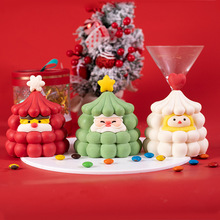 圣诞树巧克力模具硅胶食品级空壳节日2023新款蛋糕装饰敲敲乐卡通