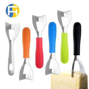 430 Stainless Steel Butter Cutter Cheese Cheese Fork Butter Knife Tpe Non-Slip Handle Baking Tools