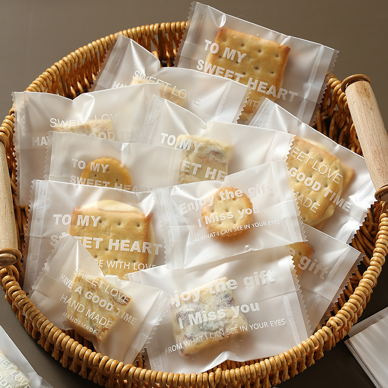 Thickened Frosted Biscuits Machine-sealed Bag Snowflake Crisp Cranberry Cookie Cake Baking Food Ejiao Paste Packaging