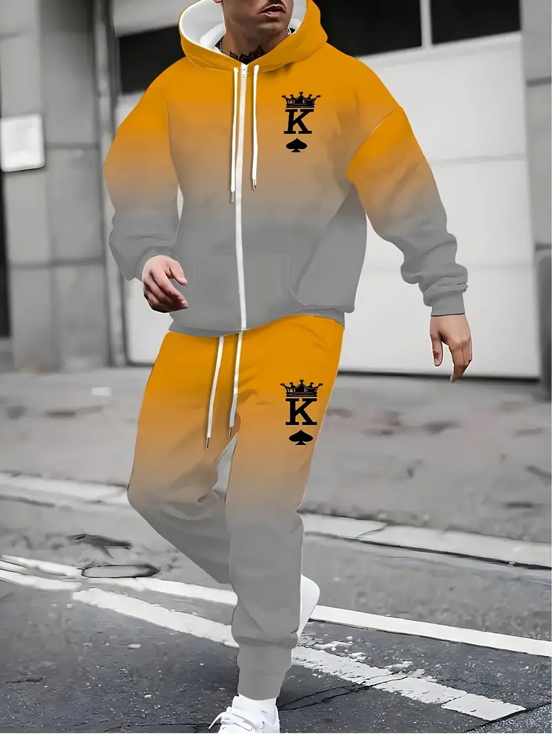 Camping al aire libre ligero y cómodo cremallera chaqueta de manga larga pantalones hogar suelto diario de dos piezas MF008-ML1