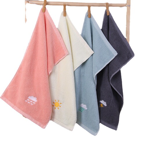 Children's towels 100% cotton wholesale thickened household absorbent cute embroidered children's face towels 100% cotton wholesale children's towels