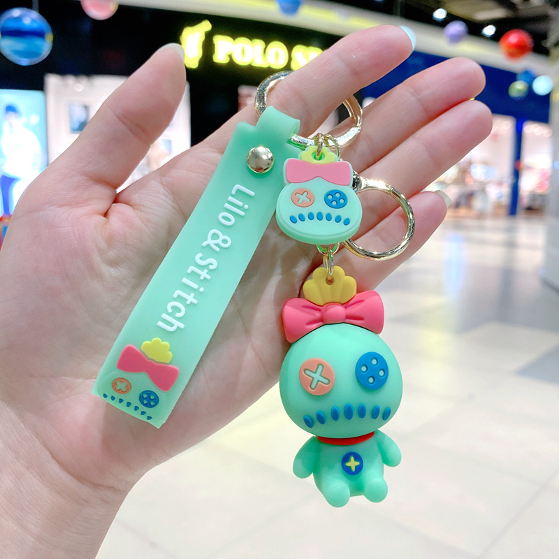 漫画かわいいステッチキーホルダークリエイティブカップルバッグ車のキーチェーンペンダントギフト小物卸売|undefined