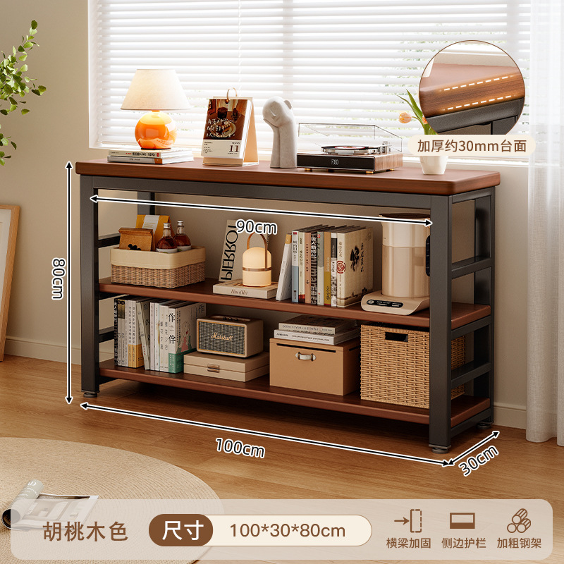 Estante de libros de piso integrado contra la pared hogar multicapa hierro forjado libro de dibujo estante de almacenamiento gabinete de oficina