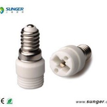 厂家直销 转换灯头E14转G9 陶瓷内芯 E14 铜镀镍灯头 CE ROSH认证