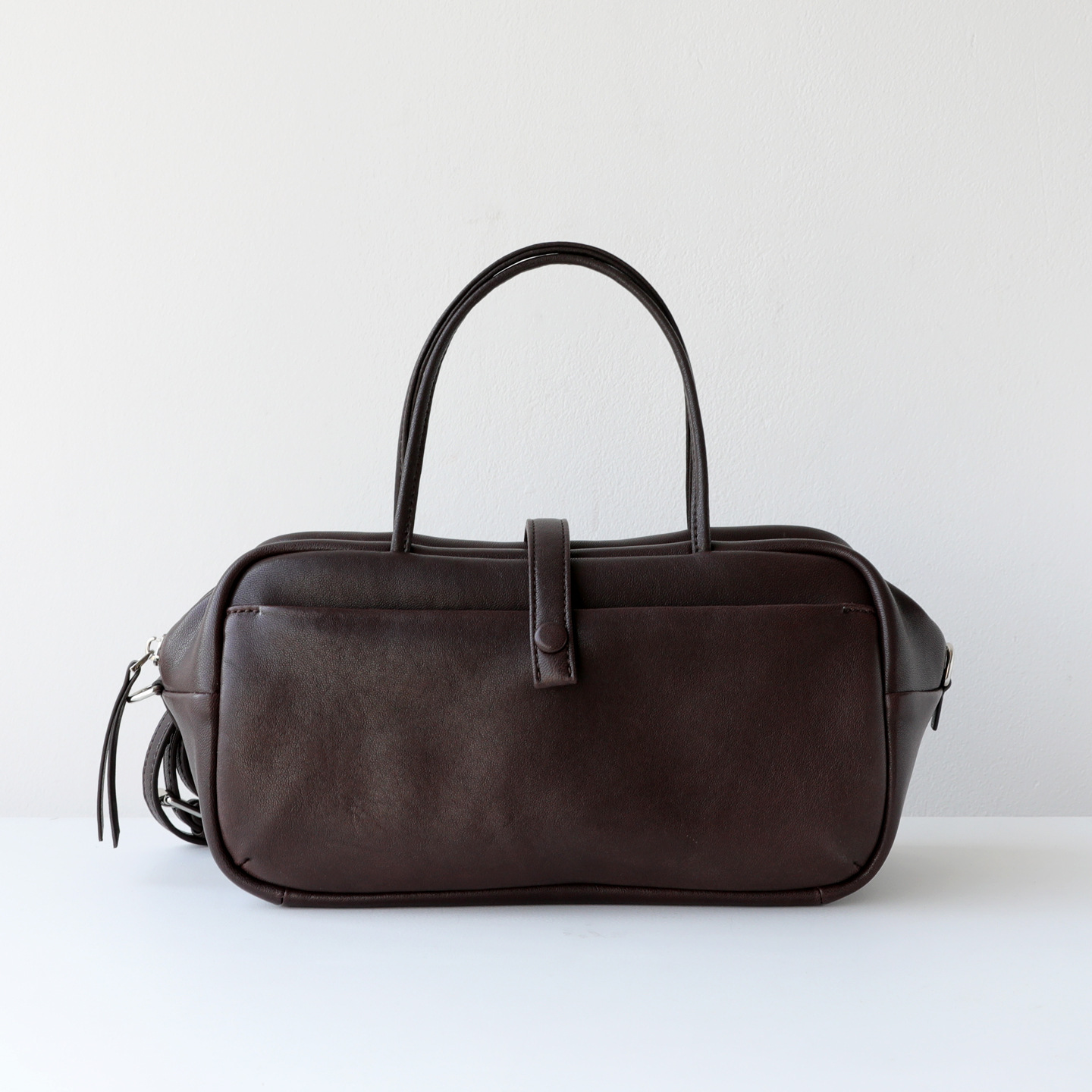 Retro Commuter Vegetable-Tanned Sheepskin Boston Handbag, Versatile Shoulder & Crossbody Women's Soft Bowling Bag - Thumbnail 6