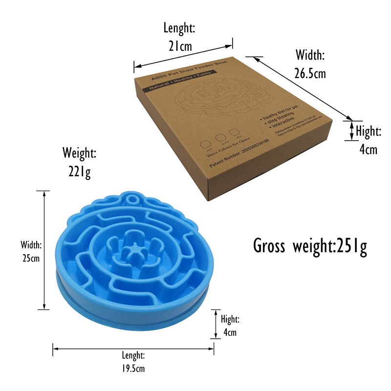 亞馬遜ebay跨境新款寵物狗狗慢食碗 防滑防噎緩食止食碗批發(fā)