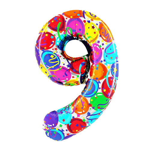 40 pulgadas de color estampado de edad globos digitales de aluminio de gran tamaño decoración de la escena de la fiesta