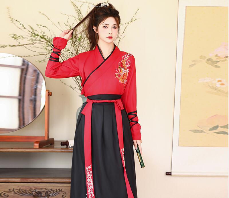 卒業写真改良された古代衣装漢服女性中国風クロスカラー古代スタイル男性武術スーツ学生カップルスーツクラススーツ|undefined