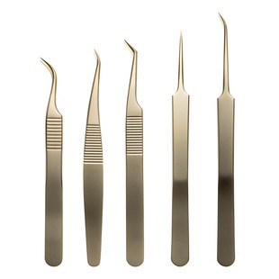 Cross-grain Pearl Gold High Precision Eyelash Tweezers Grafting False Eyelash Clip Beauty Makeup Tool Princess Clip Penguin Clip