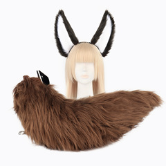 Collapse Star Dome Railway cos Cloud Stop Fox Ear Headband cosplay plush big tail fox tail suit accessories
