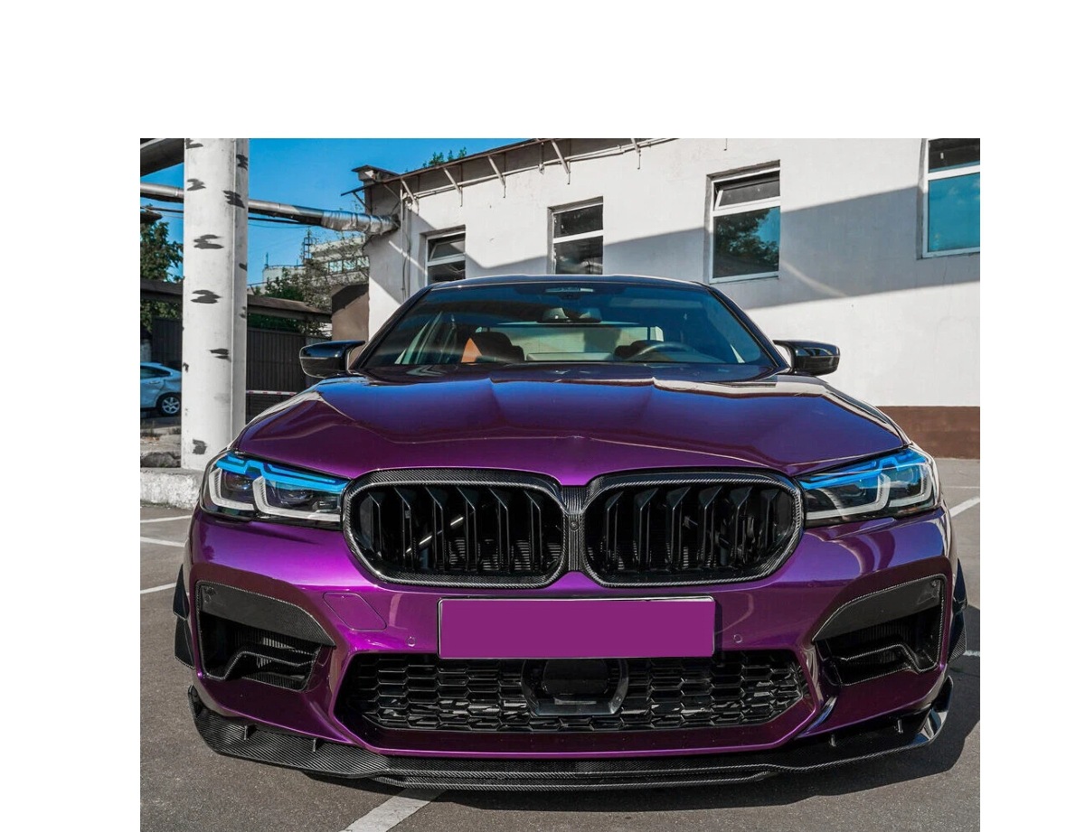 Suitable for BMW new 5 Series modified front grille G30G38M5F90, modified dual-line carbon fiber forged grille
