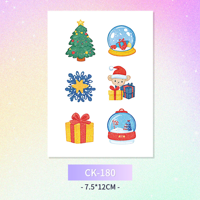 Glitter mariposa cara pegatinas tatuaje pegatinas hadas lavable impermeable de larga duración lindo unicornio ciervo Luna Estrella Planeta