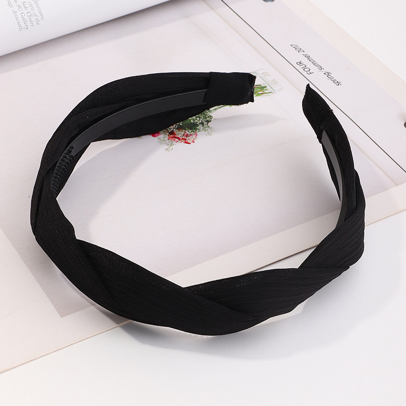 Korean Cloth Solid Color Headband display picture 5