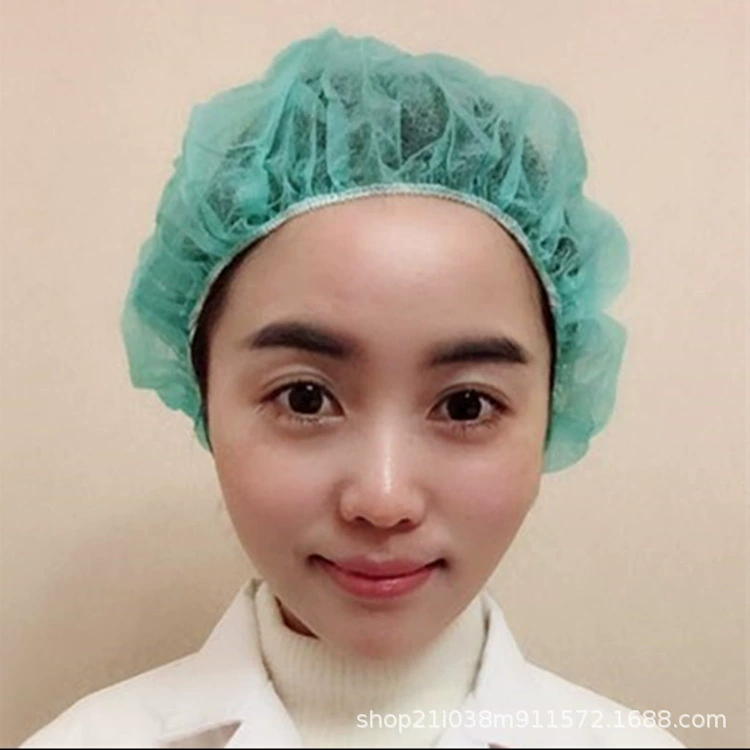 Одноразовая шляпа, нетканая круглая шляпа, одноразовый капюшон, пылезащитный колпачок, пищевая шляпа, рабочая шляпа, нетканая шляпа шеф-повара