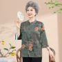 春夏新款妈妈印花衬衫